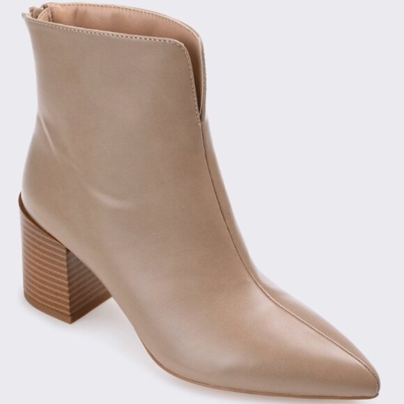 Journee Collection Taupe Booties Womens Size 8.5 - Picture 1 of 9